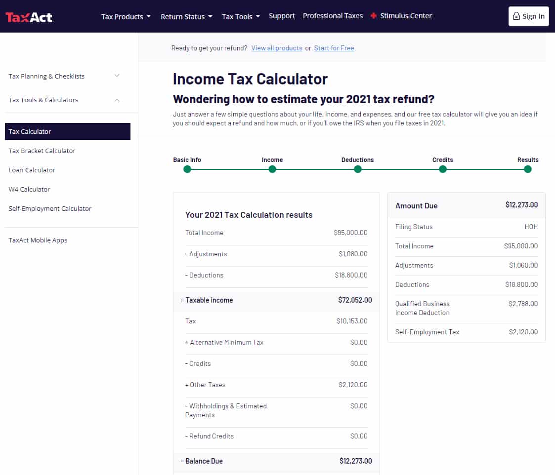 TaxACT Screenshot 1 - Best pictures of the game for Windows PC and other consoles at GamesMojo.com